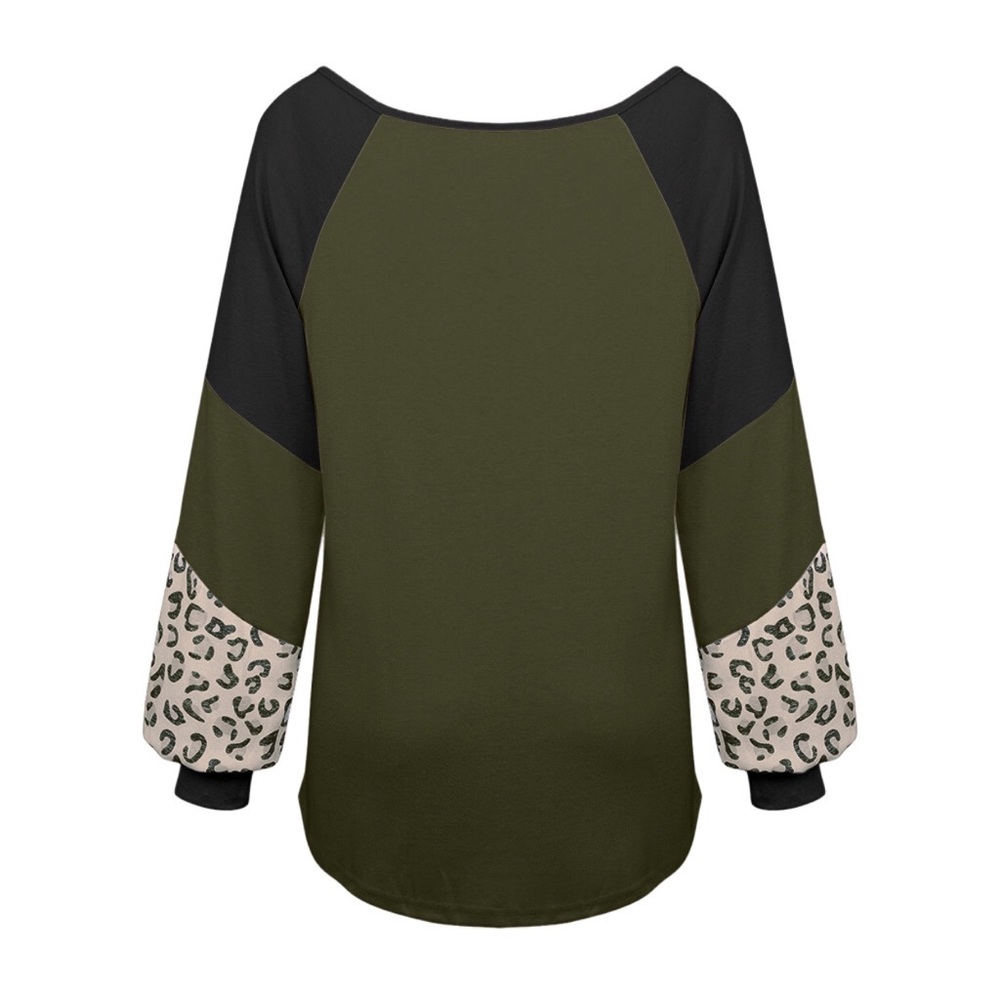 🎁 SEE SALE SIGN 5⭐️ Boho Animal Print Sleeve Top - Picture 3 of 4